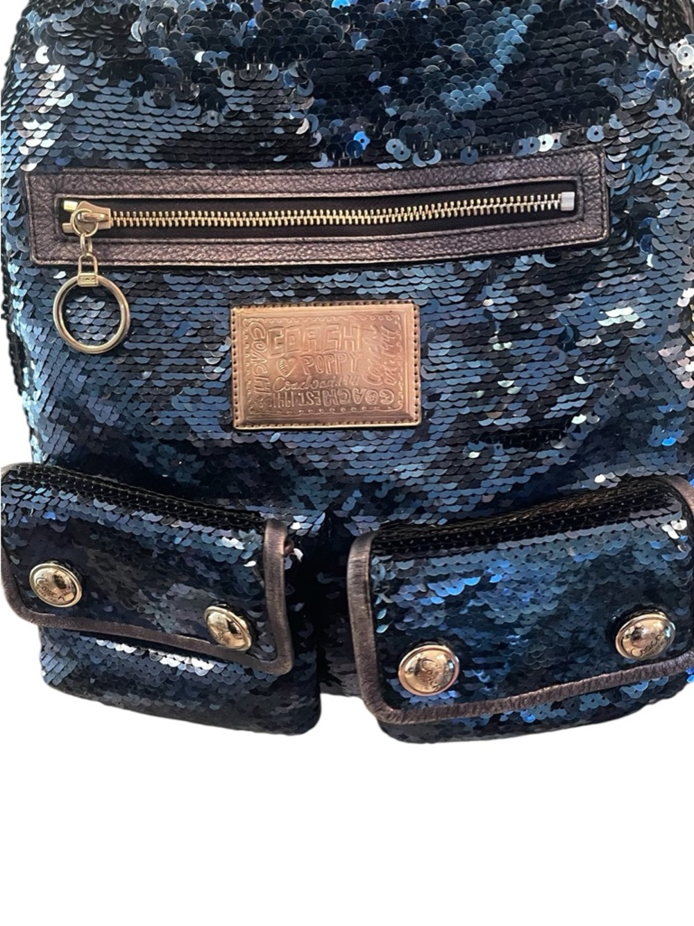 EUC Vintage Coach Poppy Sequin Spotlight Backpack Limited Edition - Picture 3 of 16